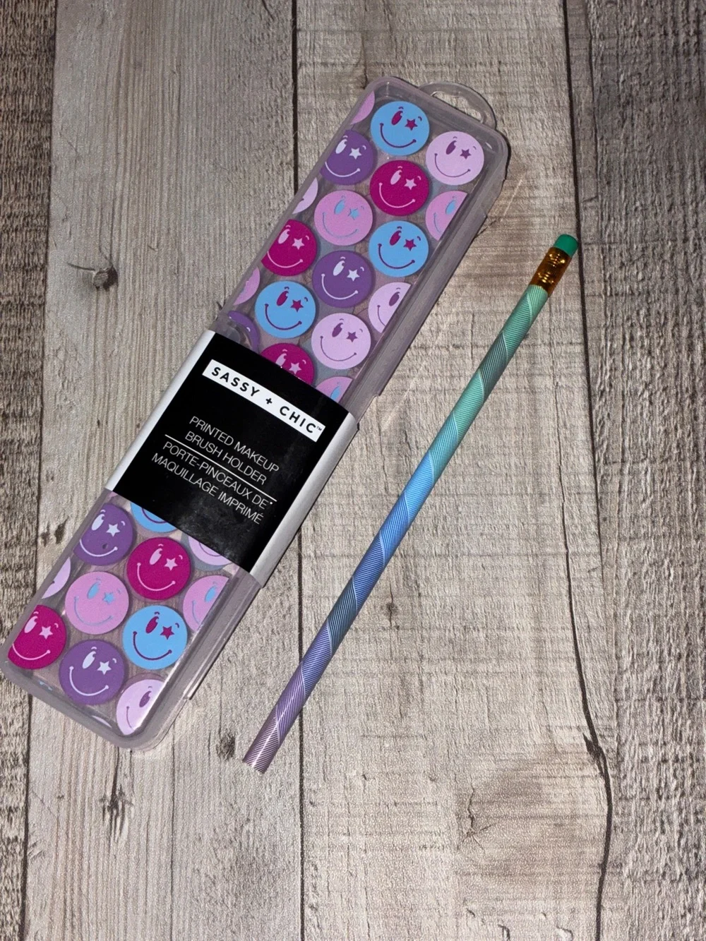 Smiley Face Notebook & Plastic Box w/Pencil